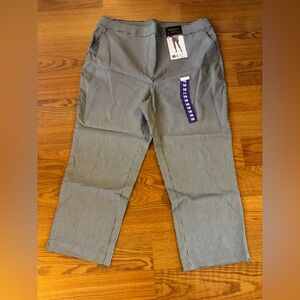 Raefella Women’s Size 16 Plaid Stretch Capri. Measurements in photos.